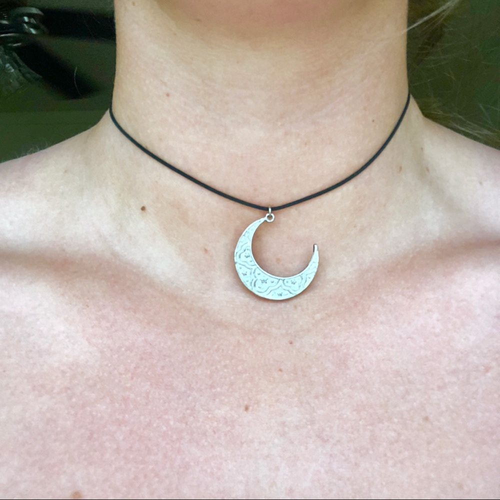 Charming Charlie crescent moon choker